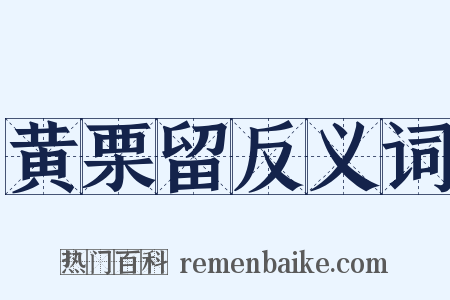 黄栗留反义词是什么意思的图片